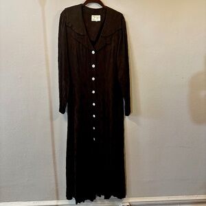 Vintage 100% rayon button front dress